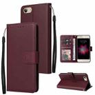 For vivo Y53 Multifunctional Horizontal Flip Leather Case with Three Card Slot(Wine Red) - 1