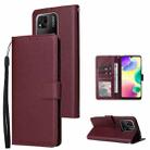 For Xiaomi Redmi 10C Multifunctional Horizontal Flip Leather Case with Three Card Slot(Brown) - 1