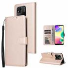 For Xiaomi Redmi 10C Multifunctional Horizontal Flip Leather Case with Three Card Slot(Gold) - 1