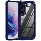 For Samsung Galaxy S23 5G Soft TPU Clear PC Shockproof Phone Case(Blue) - 1
