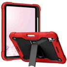 For iPad 10th Gen 10.9 2022 Silicone + PC Shockproof Tablet Case(Red+Black) - 1