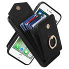 For iPhone SE 2022 / SE 2020 / 8 / 7 Anti-theft RFID Card Slot Phone Case(Black) - 1