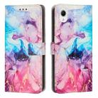 For Samsung Galaxy A23e Painted Marble Pattern Leather Phone Case(Pink Purple) - 1