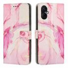 For Tecno Camon 19 Neo Painted Marble Pattern Leather Phone Case(Rose Gold) - 1