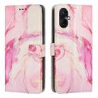 For Tecno Camon 19 Pro 5G Painted Marble Pattern Leather Phone Case(Rose Gold) - 1