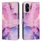 For Tecno Camon 19 Pro 5G Painted Marble Pattern Leather Phone Case(Purple) - 1