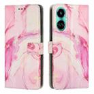 For Tecno Camon 19 / 19 Pro Painted Marble Pattern Leather Phone Case(Rose Gold) - 1