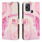 For Infinix Hot 11 Play Painted Marble Pattern Leather Phone Case(Rose Gold) - 1