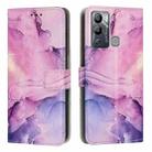 For Infinix Hot 12i Painted Marble Pattern Leather Phone Case(Purple) - 1