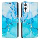 For Infinix Note 12i Painted Marble Pattern Leather Phone Case(Blue Green) - 1
