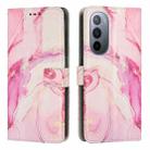 For Motorola Moto X30 Pro / Edge 30 Ultra Painted Marble Pattern Leather Phone Case(Rose Gold) - 1