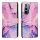 For Motorola Moto X30 Pro / Edge 30 Ultra Painted Marble Pattern Leather Phone Case(Purple) - 1