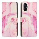 For Tecno Spark 9 Pro Painted Marble Pattern Leather Phone Case(Rose Gold) - 1