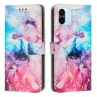 For Xiaomi Redmi A1 Painted Marble Pattern Leather Phone Case(Pink Purple) - 1