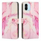 For Xiaomi Redmi A1 Painted Marble Pattern Leather Phone Case(Rose Gold) - 1