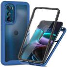 For Motorola Moto Edge 30 Starry Sky Full Body Hybrid Shockproof Phone Case(Royal Blue) - 1