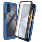 For Motorola Moto G22 / E32 Starry Sky Full Body Hybrid Shockproof Phone Case(Royal Blue) - 1