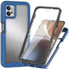 For Motorola Moto G32 Starry Sky Full Body Hybrid Shockproof Phone Case(Royal Blue) - 1