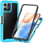 For Honor X8 4G Starry Sky Full Body Hybrid Shockproof Phone Case(Light Blue) - 1