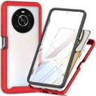 For Honor X9 4G / 5G / Magic4 Lite Starry Sky Full Body Hybrid Shockproof Phone Case(Red) - 1