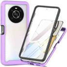 For Honor X9 4G / 5G / Magic4 Lite Starry Sky Full Body Hybrid Shockproof Phone Case(Light Purple) - 1