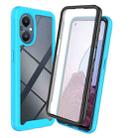 For OnePlus Nord 20 5G / OPPO Reno7 Z / Reno7 Lite / Reno8 Lite Starry Sky Full Body Hybrid Shockproof Phone Case(Light Blue) - 1