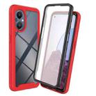 For OnePlus Nord 20 5G / OPPO Reno7 Z / Reno7 Lite / Reno8 Lite Starry Sky Full Body Hybrid Shockproof Phone Case(Red) - 1
