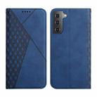 For Samsung Galaxy S23 Ultra 5G Diamond Splicing Skin Feel Magnetic Leather Phone Case(Blue) - 1