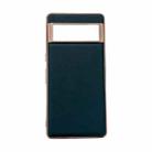 For Google Pixel 6 Pro Waves Series Nano Electroplating Genuine Leather Phone Case(Green) - 1