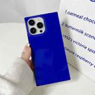 For iPhone 14 Pro Max Fluorescence Soft TPU Straight-Edge Phone Case(Navy Blue) - 1