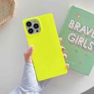 For iPhone 14 Pro Fluorescence Soft TPU Straight-Edge Phone Case(Yellow) - 1