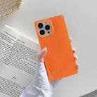 For iPhone 14 Plus Fluorescence Soft TPU Straight-Edge Phone Case(Orange) - 1