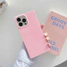 For iPhone 14 Plus Fluorescence Soft TPU Straight-Edge Phone Case(Pink) - 1