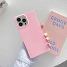 For iPhone 12 Pro Max Fluorescence Soft TPU Straight-Edge Phone Case(Pink) - 1