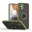 For Motorola Moto G32 Q Shadow 1 Series TPU + PC Phone Case with Ring(Army Green) - 1