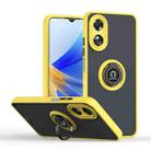 For OPPO A17 4G Q Shadow 1 Series TPU + PC Phone Case with Ring(Yellow) - 1