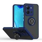 For vivo V25 Q Shadow 1 Series TPU + PC Phone Case with Ring(Royal Blue) - 1