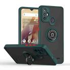 For ZTE Blade A52 Q Shadow 1 Series TPU + PC Phone Case with Ring(Dark Green) - 1