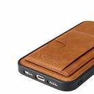 For iPhone 14 Plus Card Slot Holder Leather Phone Case(Brown) - 5