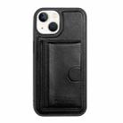 For iPhone13 Pro Max Card Slot Holder Leather Phone Case(Black) - 1