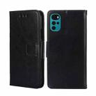 For Motorola Moto E32 India/E22s 4G Global Crystal Texture Leather Phone Case(Black) - 1