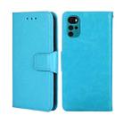 For Motorola Moto E32 India/E22s 4G Global Crystal Texture Leather Phone Case(Sky Blue) - 1