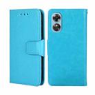 For OPPO A17 Crystal Texture Leather Phone Case(Sky Blue) - 1