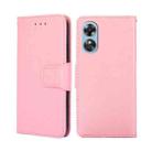 For OPPO A17 Crystal Texture Leather Phone Case(Pink) - 1