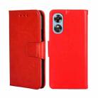 For OPPO A17 Crystal Texture Leather Phone Case(Red) - 1