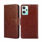 For OPPO K10x 5G Crystal Texture Leather Phone Case(Brown) - 1