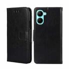 For Realme C33 4G Crystal Texture Leather Phone Case(Black) - 1