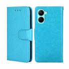 For Realme C33 4G Crystal Texture Leather Phone Case(Sky Blue) - 1