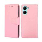 For Realme C33 4G Crystal Texture Leather Phone Case(Pink) - 1