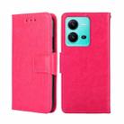 For vivo V25 5G/V25e 5G/X80 Lite Crystal Texture Leather Phone Case(Rose Red) - 1
